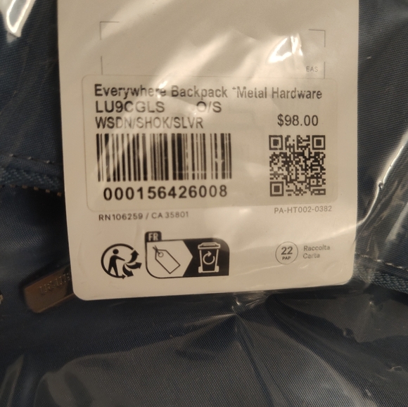 NWT Everywhere Backpack 22LMetal Hardware. Washed Denim/Sheer Oak/Silver - Picture 9 of 9